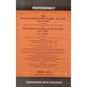 Professional's The Representation of People Act, 1950 & 1951 Bare Act [Latest Edn. 2024]